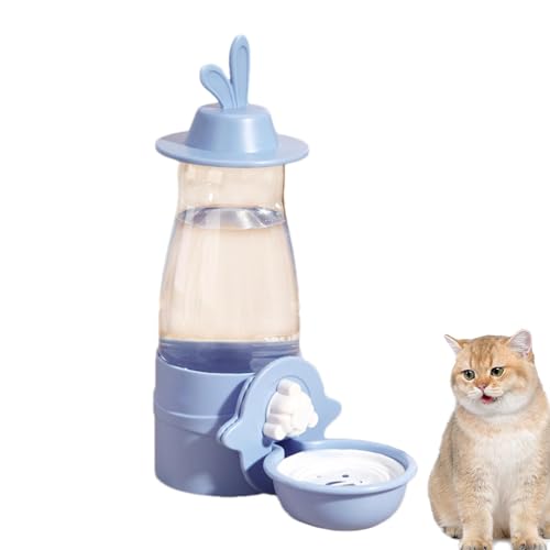 Humdcdy Hasen-Wasserspender, Frettchen-Wasserspender - Hängender Wasserspender für Haustiere | 600-ml-Wasserflasche ohne Tropfen, Käfigflasche mit Schwerkraftautomatik für Hasen-Chinchilla-Guinea von Humdcdy
