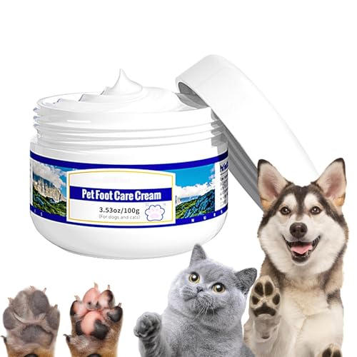 Humdcdy Hundepfotenbalsam, Hundepfotenbalsam - 100g Katzenpfoten-Feuchtigkeitscreme Hunde-Nasenbalsam - Rissiges Hundepfotenwachs, Hundepfotenbalsam, Welpenpfotencreme für Extreme Wetterbedingungen von Humdcdy