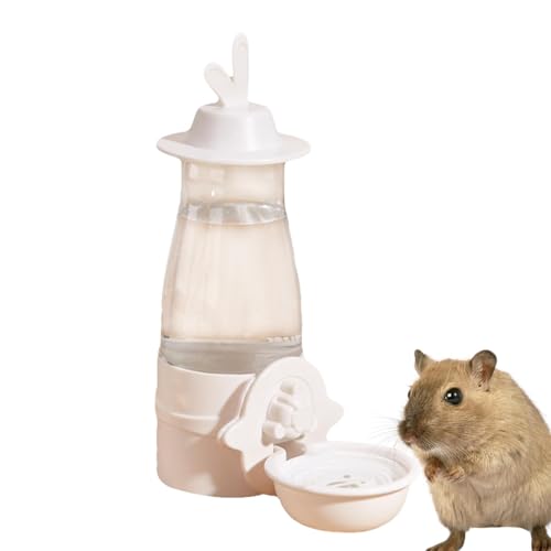 Humdcdy Wasserflasche für Kaninchenkäfig, Wasserspender für Hasen, Hängender Wasserspender für Haustiere, 600-ml-Wasserflasche ohne Tropfen, Käfigflasche mit Schwerkraftautomatik für von Humdcdy
