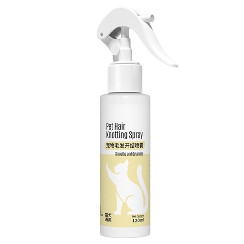 Hunde Entwirrungsspray, 120 Ml Entwirrungs Und Entfilzungsspray, Antistatisches Haustier Katzen Haarpflegespray, Macht Das Haar Gesünder Und Glänzender von Humdcdy