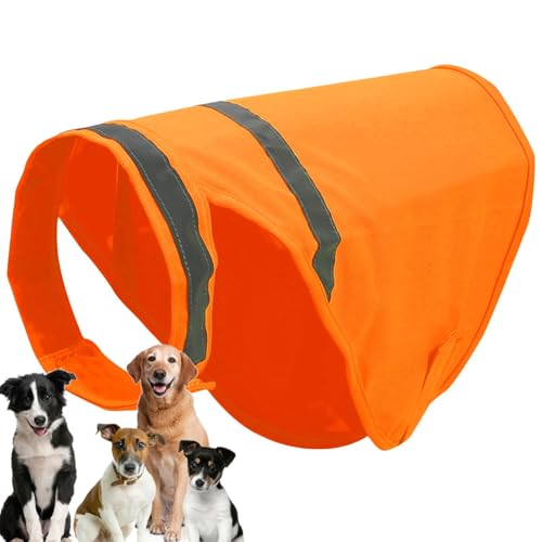 Reflektierende Hundeweste, Fluoreszierende Warnweste Für Haustiere, Verstellbare Atmungsaktive Orangefarbene Hundeweste Für Jagd, Spaziergänge Training Outdoor Aktivitäten von Humdcdy