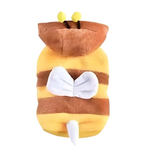 Humkopnl Bienenkostüm für Hunde Hundekostüm mit Hüten Waschbar Cosplay Kostüm Winter Katze Outfit Lustige Haustier Hoodies Wiederverwendbar für alle Arten Cosplay Partys von Humkopnl