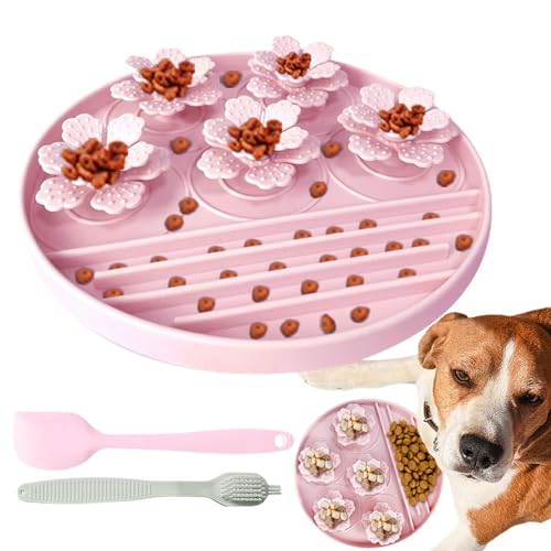 Humkopnl Pets Slow Food Pad, Dog Licky Slow Food Pad mit Saugnapf, Hundebox Lick Pads Slow Feeder Leckpad Kiste Training Spielzeug für mittelgroße kleine Hunde von Humkopnl