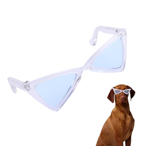 Humkopnl Süße Hunde Sonnenbrille - Lustige Dreieck Haustier Sonnenbrille - Katze Leichte Sonnenbrille Tierkostüm Brille für Fotografieren, Tägliches Tragen, Partys von Humkopnl