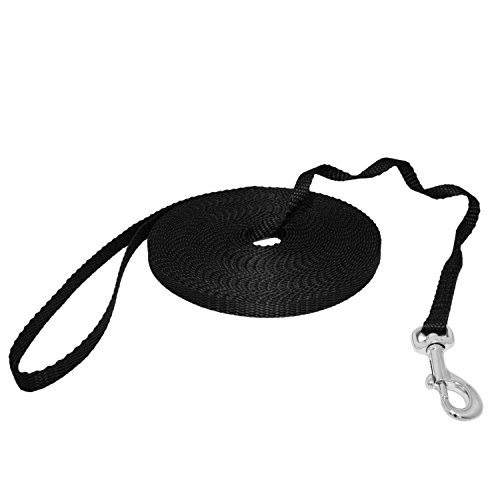 Hunde Design Mini Schleppleine Feldleine Ausbildungsleine Suchleine (50m, Schwarz) von Hunde Design