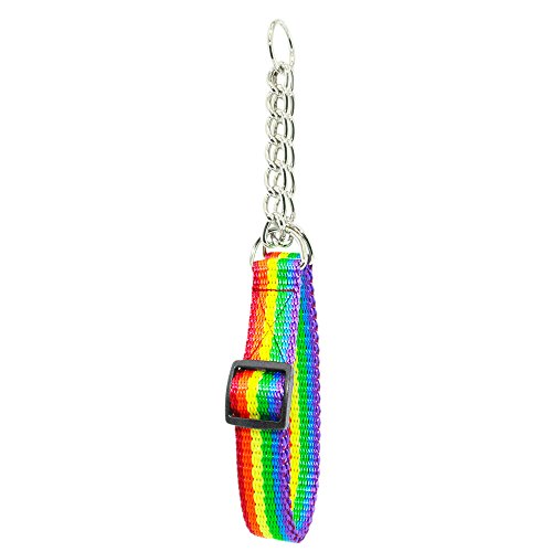 Hunde Design Regenbogen Zughalsband mit Zugkette 34-54cm / 20mm von Hunde Design