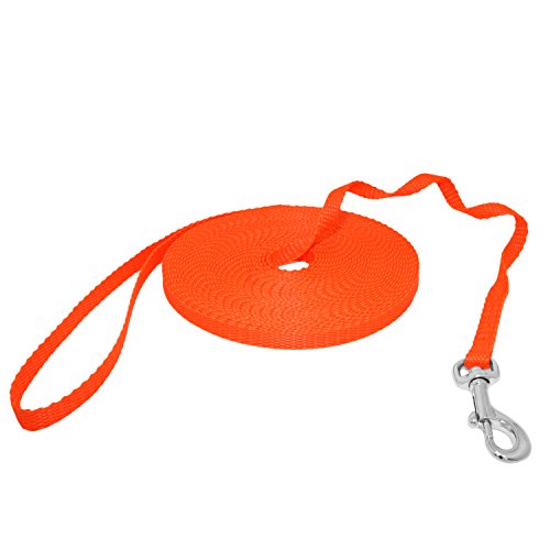 Mini Schleppleine Feldleine Ausbildungsleine Suchleine (50m, Orange) von Caseeto