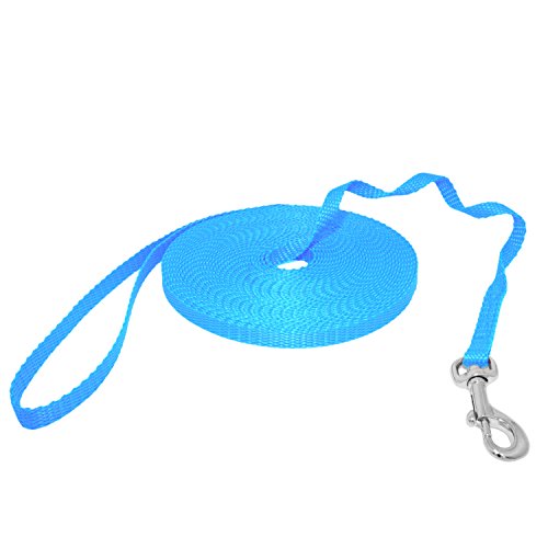 Hunde Design Mini Schleppleine Feldleine Ausbildungsleine Suchleine (8m, Hellblau) von Hunde Design