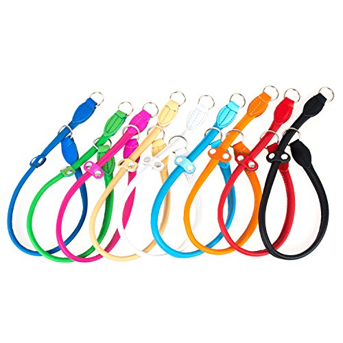 Rundlederhalsband Blau 65cm / 10mm von Hunde Design