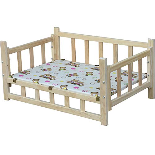 Hundebett Hund Katzenhaus Holz, für den Innen- und Außenbereich, Four Seasons Universal massivem Holz (Color : LLAGCA, Size : L(94×54×36cm)) von Hundebett