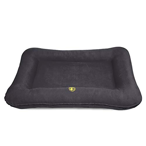 Hundebett Weiches, Wasserdichtes, Waschbares Und Strapazierfähiges Körbchenbett Für Kleine, Mittelgroße Hundekatzen, Schwarz (größe : M(76×56×8cm/10kg)) von Hundebett