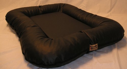 Hundebett Kundekissen Laguna komplett aus Kunstleder Farbe und Größe wählbar (110 cm X 90 cm, schwarz) von Hundebettenmanufaktur