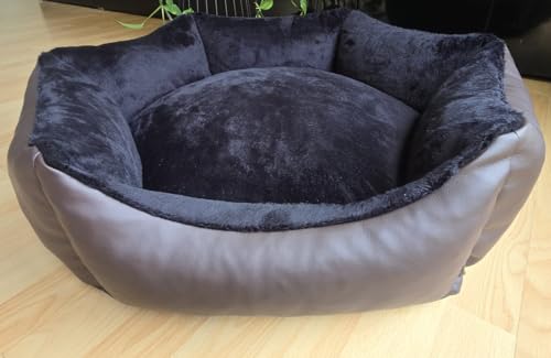 Hundebett Stella (90 cm, braun/schwarz) von Hundebettenmanufaktur