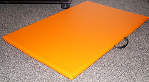 Hundematte Hundematratze Matte beidseitig Kunstleder Schaumstoff 3 cm (65 cm X 50 cm, orange) von Hundebettenmanufaktur