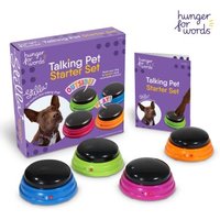 Hunger For Words Talking Pet Starter Set | aufnahmefähige Tasten für Hunde von Hunger For Words