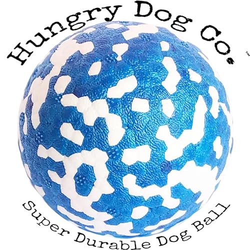 Hungry Dog Co. Super langlebige Premium-Hundebälle, haustiersicheres Hundespielzeug für Spaß und Spiel. Sehr federnd und langlebig, ideal für aggressive Kauer, stimulierende Farben und Muster, 1 x von Hungry Dog Co.