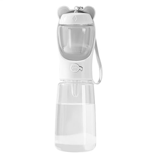 HunicandIU Hundewasserflasche mit Lebensmittelbehälter, Hundereisen Wasserflasche Spender - Welpenwasserbecher 2 in 1 | Hundereisen Accessoires, Haustier Wasserspender für Gehen von HunicandIU