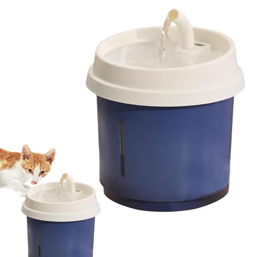HunicandIU Katzenbrunnen, Haustierbrunnen - Wasserspender für Haustiere | Kreativer Haustierbrunnen mit großer Kapazität, 1,8 l automatischer Wasserbrunnenspender mit Filtern für Katzen, Hunde von HunicandIU