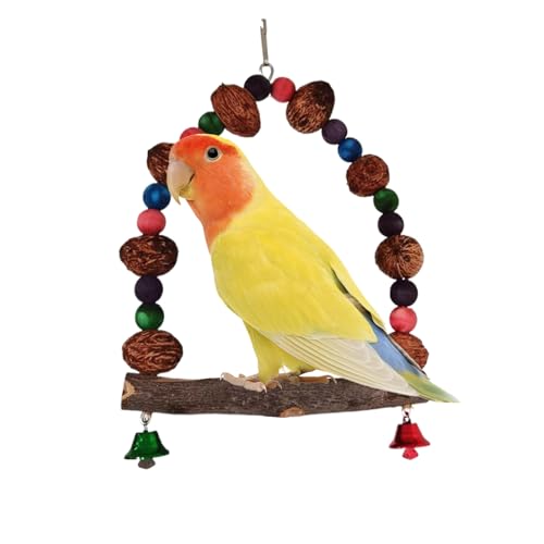 HunicandIU -Sitzstange - Vogelkäfig Stangen | Spielständer Mit Rattankugel Für Innenbereich, Training, Nisten Und Ruhen HunicandIU -Sitzstange - Vogelkäfig Stangen | Spielständer Mit Rattankugel Für Innenbereich, Training, Nisten Und Ruhen von HunicandIU