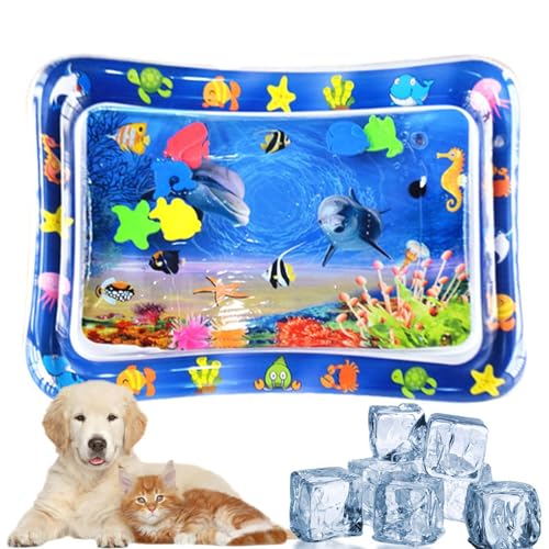 Sensory Water Play Mat Für Katzen Hunde, Sensorische Wasserspielmatte Spielmatte Wasser, Aufblasbare Sensorische Spielmatte, Interaktives Spielzeug Für Katzen Hunde Kinder von HunicandIU