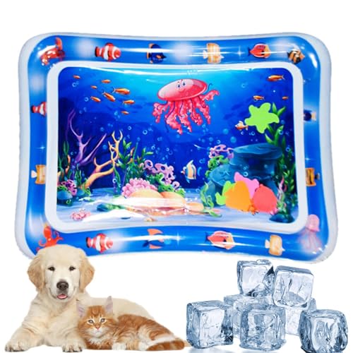 Sensory Water Play Mat Für Katzen Hunde, Sensorische Wasserspielmatte Spielmatte Wasser, Aufblasbare Sensorische Spielmatte, Interaktives Spielzeug Für Katzen Hunde Kinder von HunicandIU