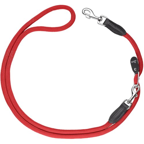 HUNTER FREESTYLE Vario-Leine für Hunde, robust, wetterfest, 1,0 x 200 cm, rot von HUNTER