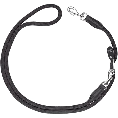 HUNTER FREESTYLE Vario-Leine für Hunde, robust, wetterfest, 1,0 x 200 cm, schwarz von HUNTER