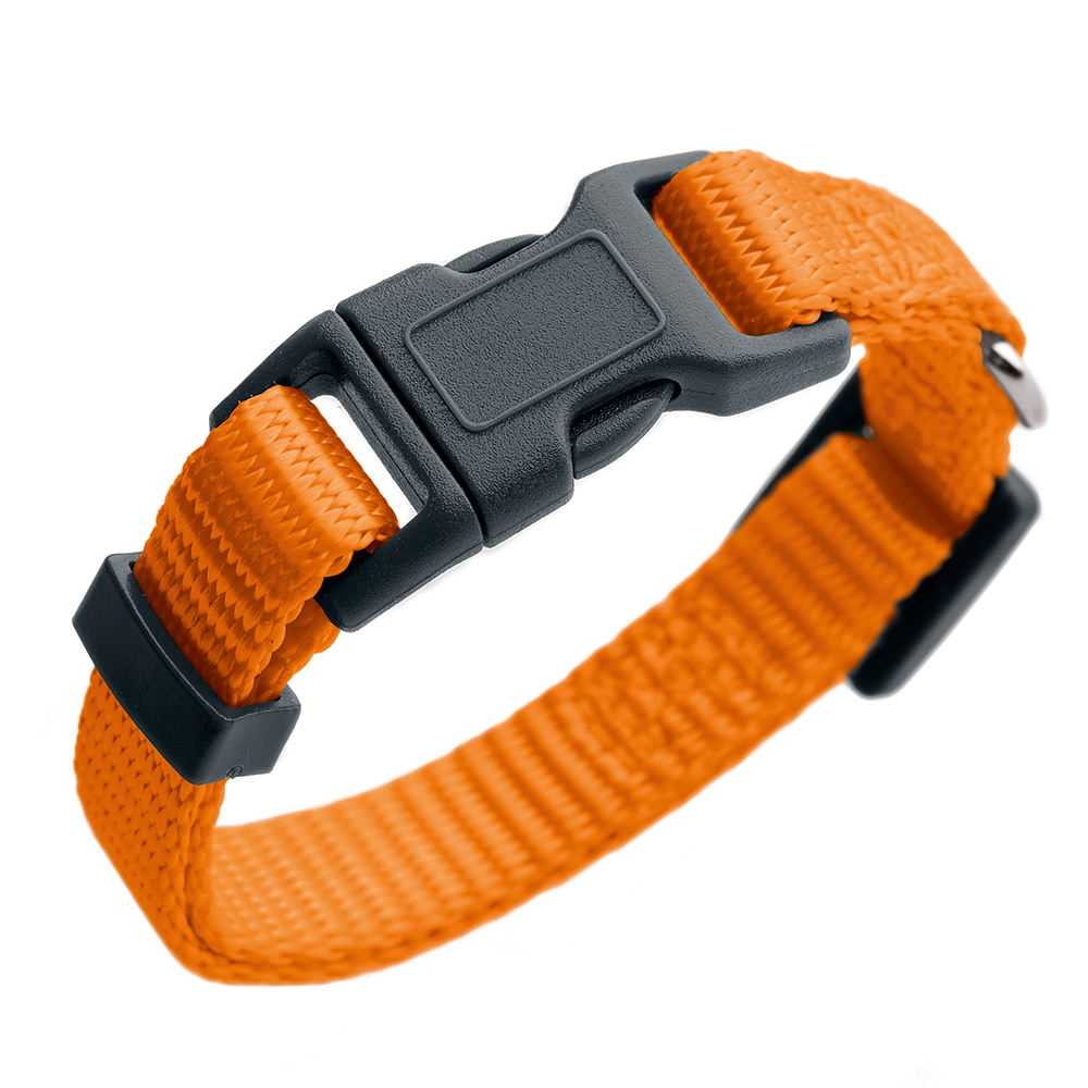 HUNTER Halsband London, orange - Vario Basic Größe S: 24 - 36 cm Halsumfang, 10 mm breit von Hunter