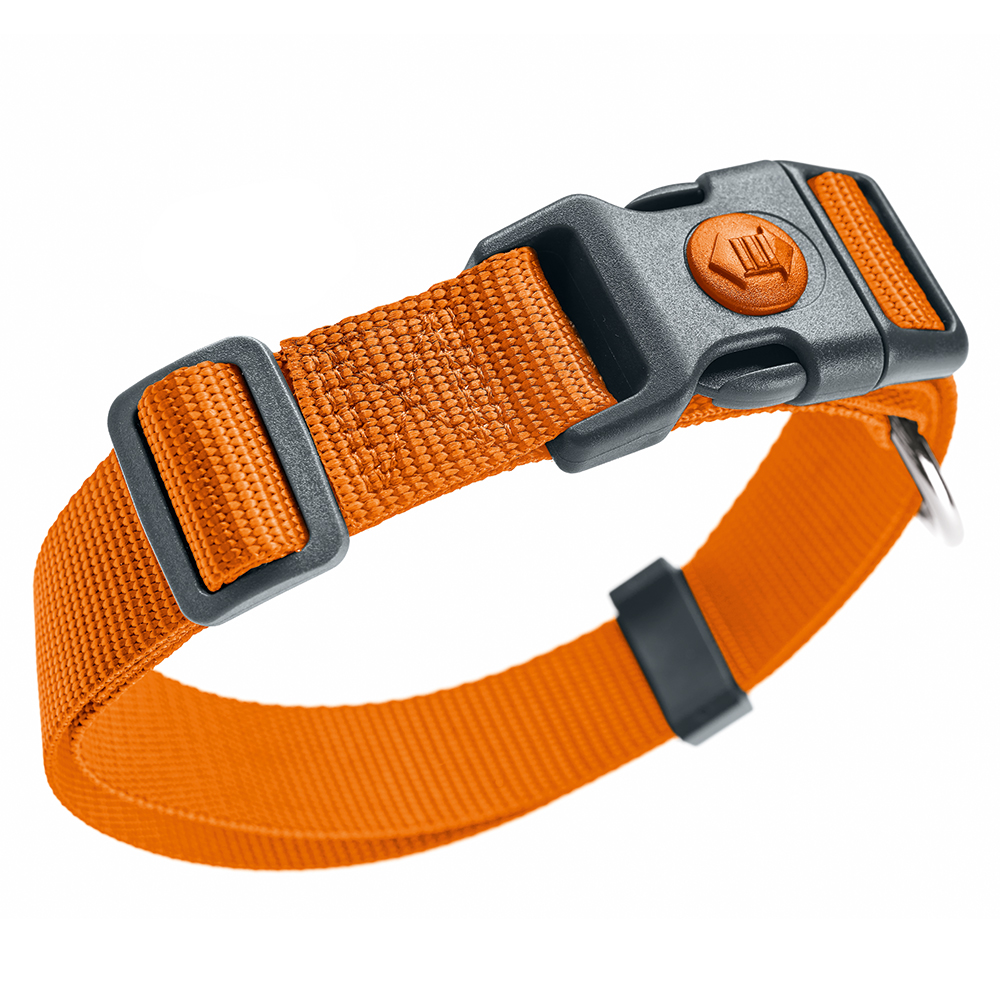 HUNTER Halsband London, orange - Vario Plus Gr.L: 34 - 56 cm Halsumfang, 20 mm breit von Hunter