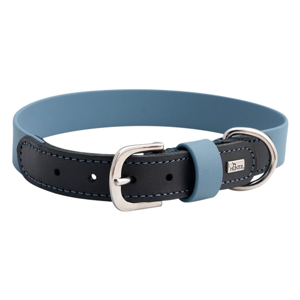 HUNTER Hunde-Halsband Wolmar rauchblau/schwarz, Gr. 55, Breite: ca. 2,4 cm, Halsweite: ca. 42 - 48 cm HUNTER Hunde-Halsband Wolmar rauchblau/schwarz, Gr. 55, Breite: ca. 2,4 cm, Halsweite: ca. 42 - 48 cm von Hunter