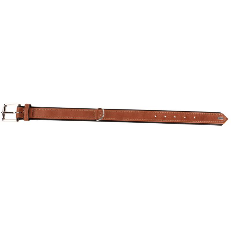 HUNTER Hundehalsband Canadian Up cognac/schwarz, Gr. 40, Breite: ca. 1,8 cm, Halsumfang: ca. 29 - 35 cm von Hunter