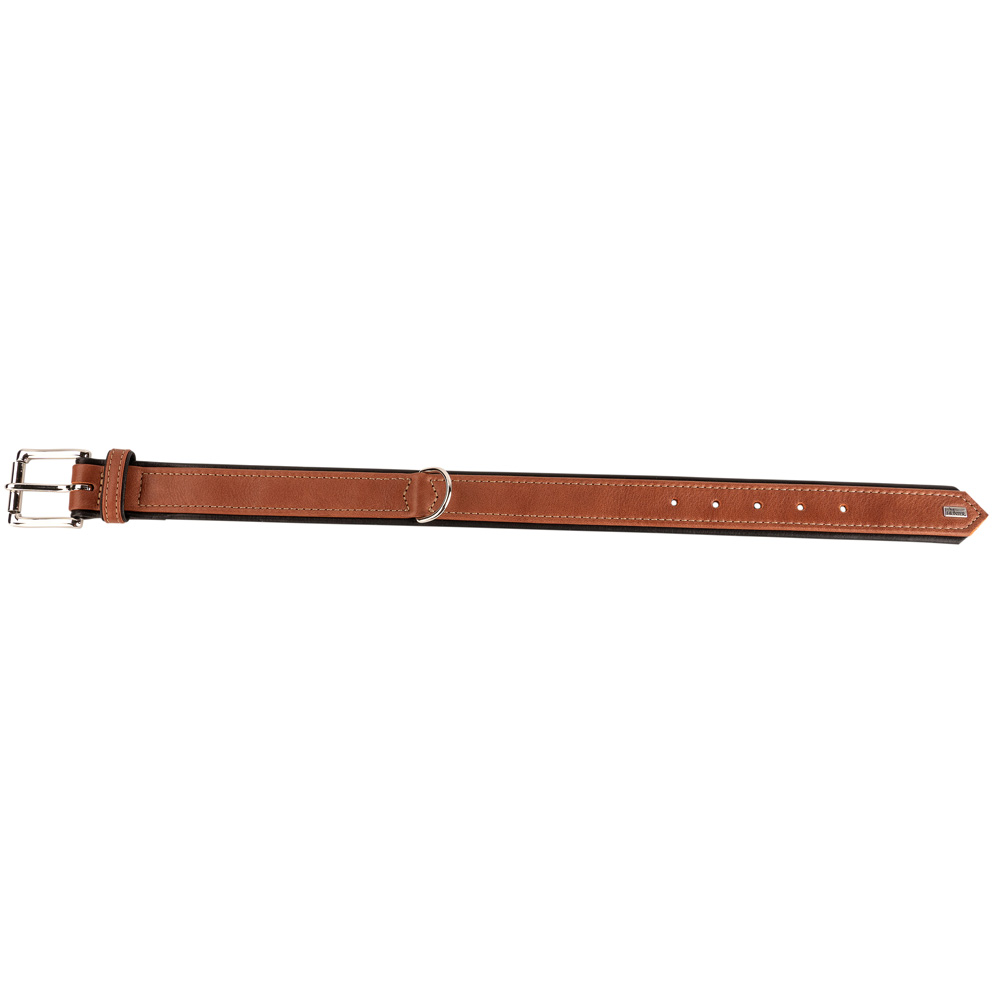 HUNTER Hundehalsband Canadian Up cognac/schwarz, Gr. 45, Breite: ca. 2,8 cm, Halsumfang: ca. 33 - 39 cm von Hunter