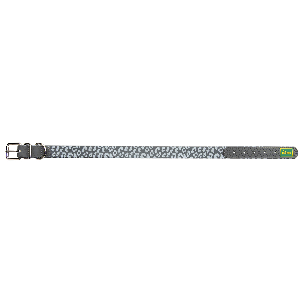 HUNTER Hundehalsband Convenience Reflect grau, Gr. 50, Breite: ca. 2,5 cm, Halsweite: ca. 38 - 46 cm von Hunter