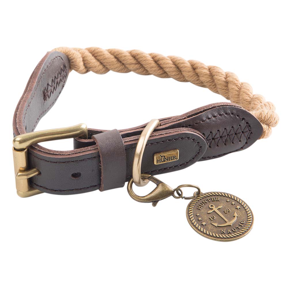 HUNTER Hundehalsband List beige, Gr. 70, Breite: ca. 12 mm, Länge: ca. 57 - 65 cm von Hunter