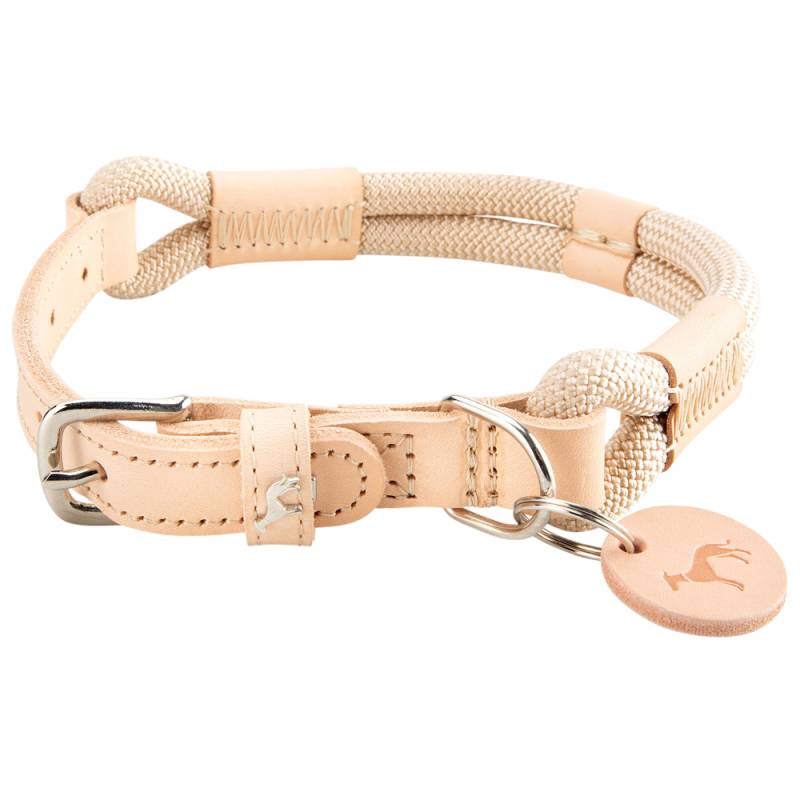 HUNTER Hundehalsband Malia beige/natur, Gr. 60, Länge: ca. 45 - 54 cm von Hunter