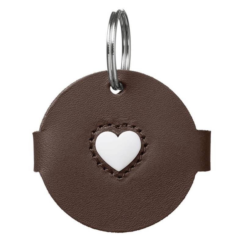 HUNTER Hundemarken-Etui Love braun, Gr. M, Durchmesser:  ca. 4,8 cm von Hunter