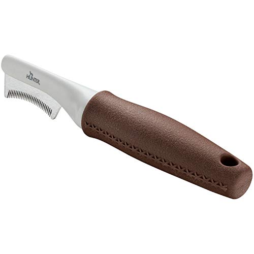 HUNTER SPA Trimmmesser sichelförmig, für Hunde, fein, 18,5 x 4,0 cm von HUNTER