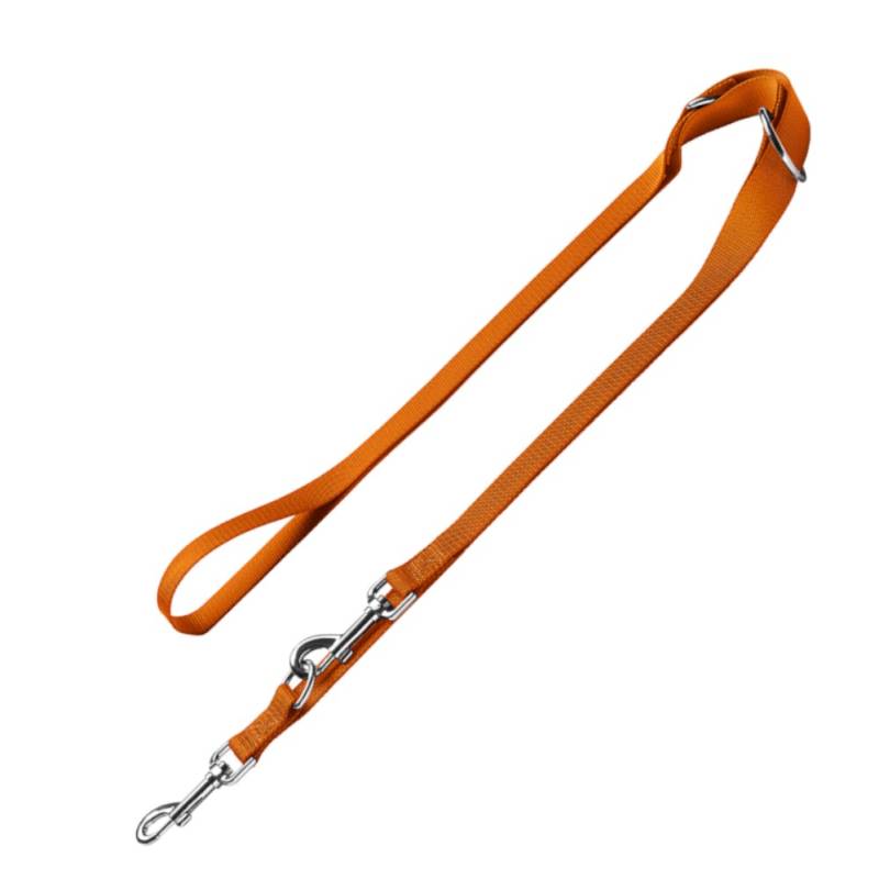 HUNTER Set: Halsband London + Führleine London, orange - Vario Plus Größe L + Leine 200 cm, 15 mm von Hunter