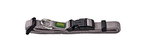 HUNTER VARIO BASIC Hundehalsung, Hundehalsband, robust, geschmeidig, Klickverschluss, M/1,5, grau von HUNTER