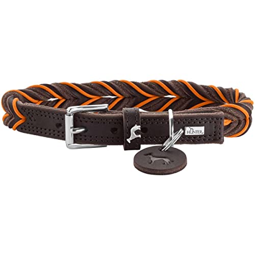 HUNTER Halsband Solid Education Cord Farbe dunkelbraun/orange, Größe 55 von HUNTER