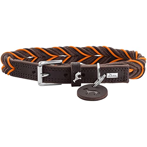 HUNTER Halsband Solid Education Cord Farbe dunkelbraun/orange, Größe 60 von HUNTER