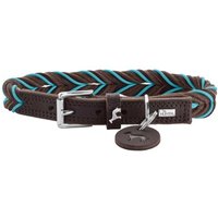 Hunter Halsband Solid Education Cord blau/ türkis/ braun 55 cm von Hunter