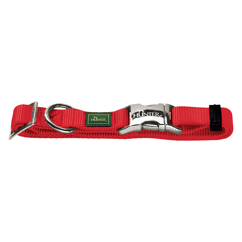 HUNTER Halsband Vario Basic Alu-Strong, rot - Größe XL: 45 - 65 cm Halsumfang von Hunter