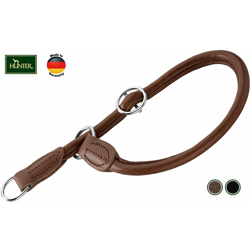 Hunter Hundehalsband R&S Rindnappaleder 45/10 - braun von Hunter