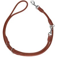 Dog Sport Verstellbare Führleine Round & Soft Canadian Up cognac 1,4 cm von Dog Sport