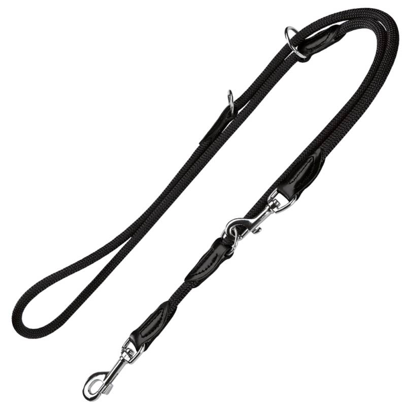 HUNTER verstellbare Führleine Freestyle, schwarz - 200 cm lang, Ø 10 mm von Hunter