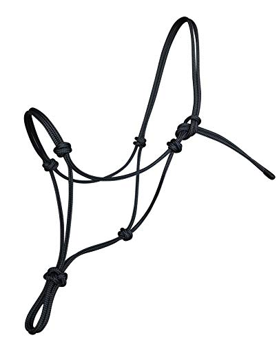 Hunters Saddlery Knotenhalfter für Pferde kompatibel mit Parelli Natural Horsemanship (Warmblut/Full, Schwarz) von Hunters Saddlery