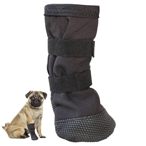 Huraoerrrr Hundestiefel, wasserdichte Nicht-Schlupf-Aid-Erholungshundsocken mit einstellbaren Gurten, um das Kratzen beißen Huraoerrrr Hundestiefel, wasserdichte Nicht-Schlupf-Aid-Erholungshundsocken mit einstellbaren Gurten, um das Kratzen beißen von Huraoerrrr