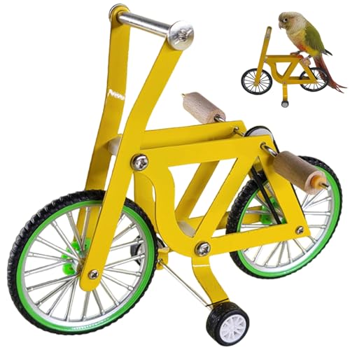 Huraoerrrr Macaw Toys Parrot Metal Bike Interactive Selakeet Toys, Intelligence Training Vogelspielzeug für Papageien von Huraoerrrr