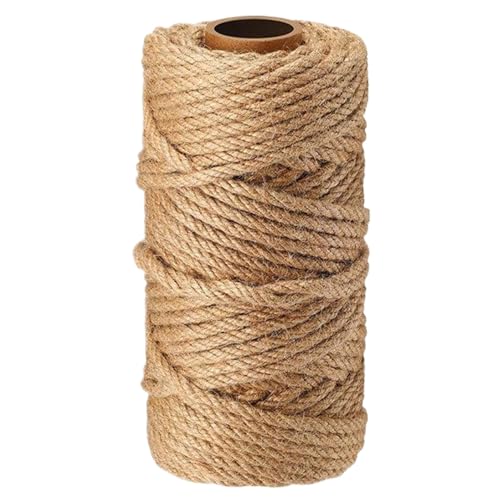 Huraoerrrr Sisaleil für Katzenkratzer 328ft/100 m extra langes natürliches Katzenkratzer Sisal Seil 6 mm Dickes Katzenseil DIY Jute Seil für Kratzpfosten, Katzenbäume Ersatzreparatur Reparatur von Huraoerrrr